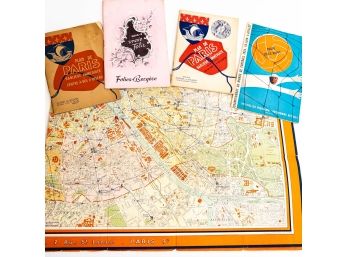 Vintage Paris Travel Guides, Maps And Brochures.