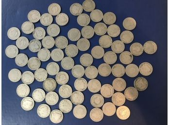 72 Liberty Nickels 1890's To 1912