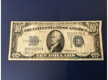 1934-A US $10 Silver Certificate