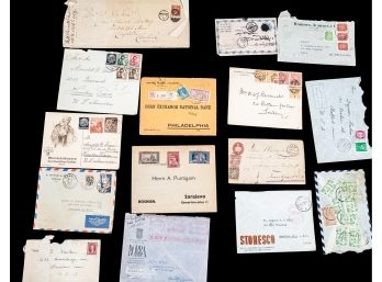 Lot Of Early Stamped Foreign Letters 1800's-1940's