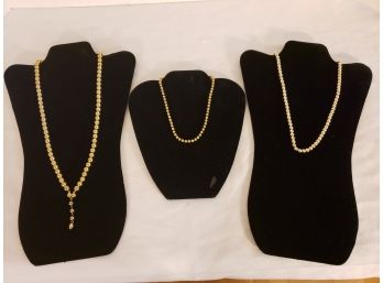 Lot Of (3) Cultured Pearl Necklaces