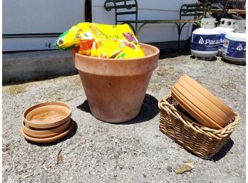 Terra Cotta Pot, Drip Dishes, And More!