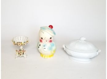 Vintage Cookie Jar And Ceramic Assortment