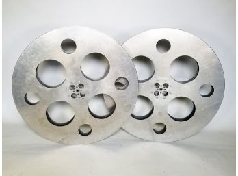 Pair Large Stainless Steel Film Reels