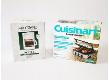 Cuisinart And Mr. Coffee - Griddler Gourmet And Coffee Maker