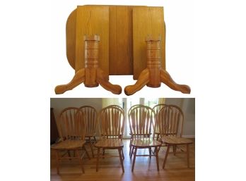Oak Dining Set With 8 Chairs