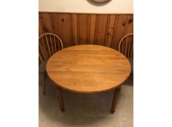 Oak County Drop Leaf Table With 2 Side Chairs