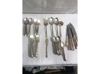 Set Of 12 Silverplated Flatware By Rogers Bros.