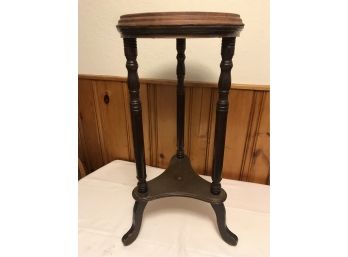 3 Leg Solid Mahogany Plant Or End Table