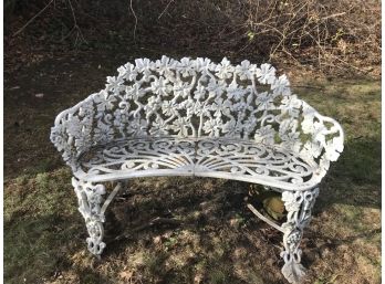 Antique Solid Wrought  Iron Bench