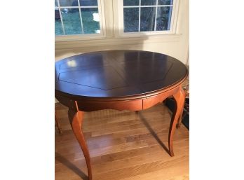 Cherry Round Table With An Additional Leaf