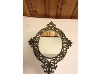 Vintage Brass Accent Mirror