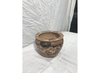 Chinese Ornate Planter Gold Leaf Bowl