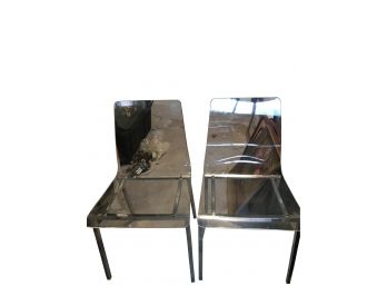 Pair Of Clear Lucite Chairs