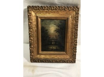 Small Gold Leaf Framed  Painting Possible : Martin Pleade (not Confirmed)