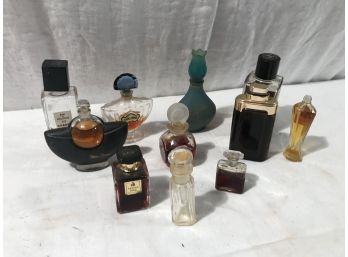 11 Miniature Perfume Bottles