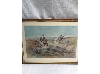 Pair Of Prints 1898 By C.M. Russell