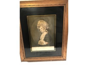 Engraving Of 'Mrs. Robinson' Painted By, G. Romney, Engraved By J.R.Smith