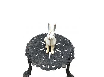 Antique Wrought   Iron Rabbit-