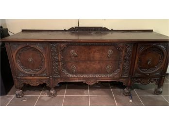 Vintage Carved Cedar Cabinet