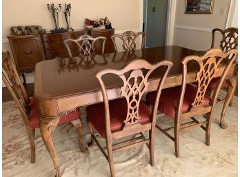 William & Strauss, Brooklyn , NY  Large Dining Table & Six Chairs