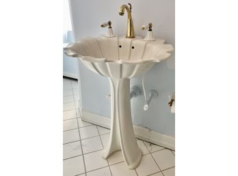 Pretty Free Standing Porcelain Sink By Sheryl Wagner