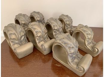 Group Of Eight Decorative Curitn Holders