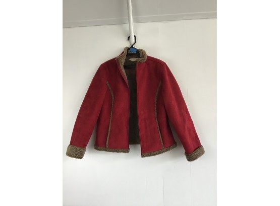 Beautiful Red Shearing LL Bean Jacket