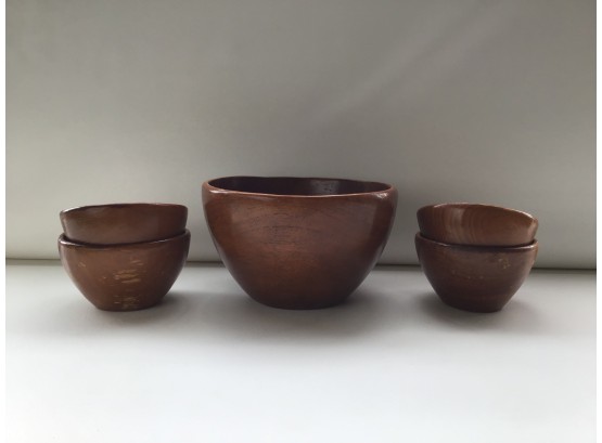 Vintage Wood Bowl Set