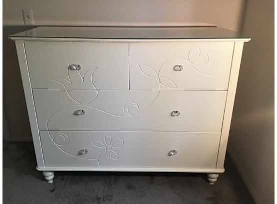 White Chest Of Drawers With Glass Top