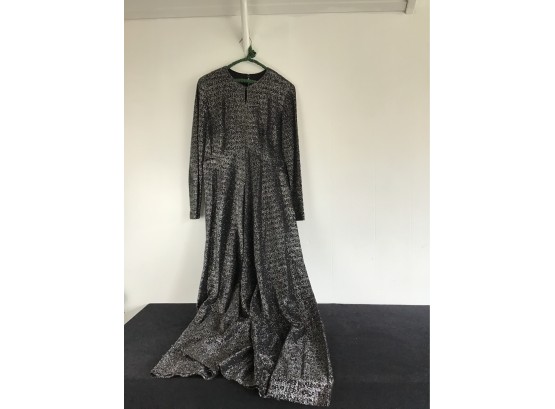 Vintage Black And Silver Tone Dress