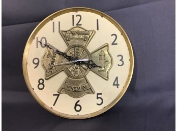 Vintage Fireman Clock