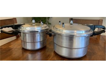 Two Vintage Pressure Cookers
