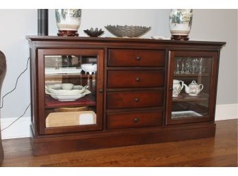 Pottery Barn Mahogany Finish Tucker Buffet