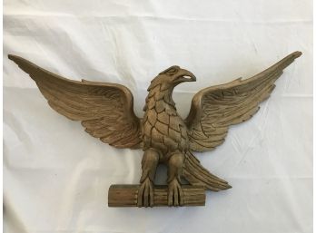 Antique Carved Wood Painted Gold Eagle
