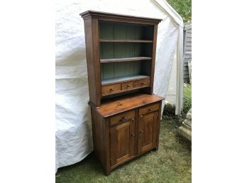 Antique 19th Century Pine Stepback Country Hutch