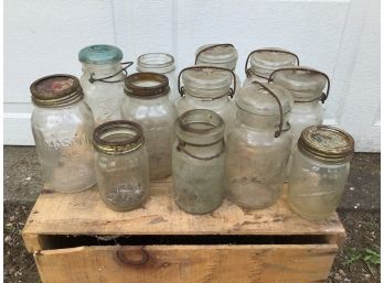 Antique Canning Jars 2 Are Square