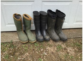 3 Pairs Of Rubber Boots
