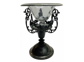 Pairpoint Glass And Metal Compote