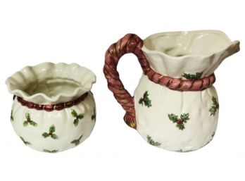 Pair Of Christmas Serving (Pitcher & Bowl)