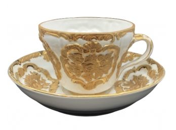 Oversized Dresden Cup And Saucer