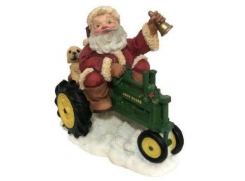 Enesco Santa On John Deere Tractor Figurine