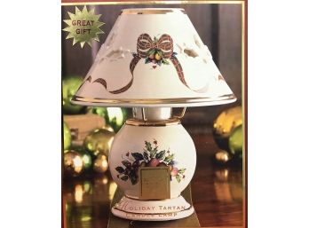 Holiday Tartan Table Candle Lamp