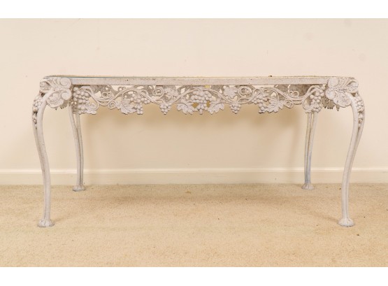 White Painted Metal Console Table