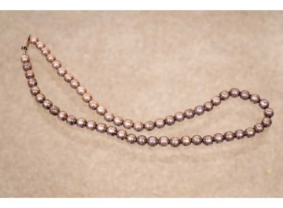 Silver Tone Bead Necklace