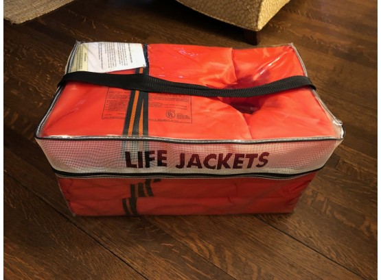 Kent Type II Adult Life Jackets W/Clear Storage Bag (4)