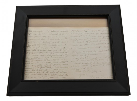 Authentic Clara Barton Four Panel ALS Letter With Signature