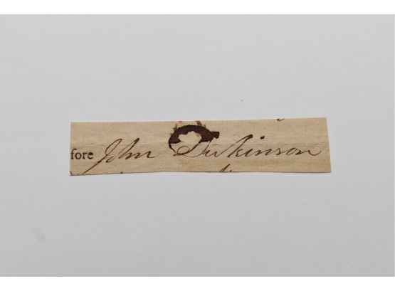 John P. Dickinson Continental Congress Fine Ink Signature