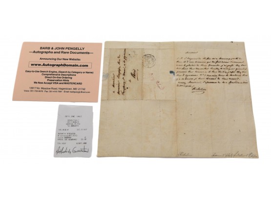 Letter Written In French From Richelieu Dated 1815