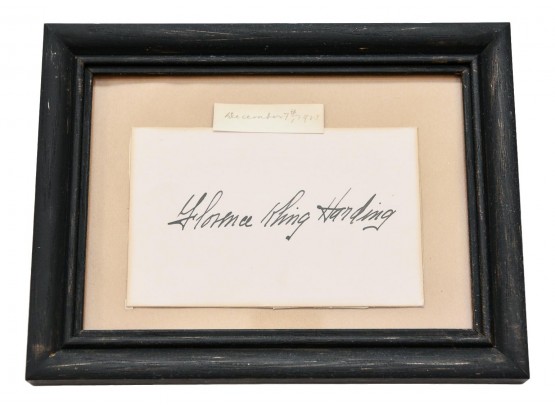 Authentic Florence Kling Harding Signature Dated December 7th, 1923 With COA